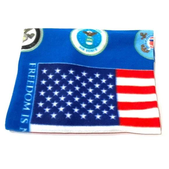 American Flag, Veterans Disabled for Life Memorial, Fleece, Throw Blanket,  USA - Picture 3 of 15